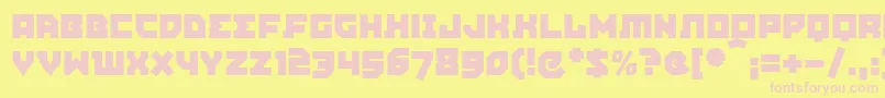 Agitpropc Font – Pink Fonts on Yellow Background