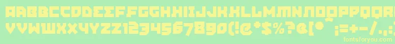 Agitpropc Font – Yellow Fonts on Green Background