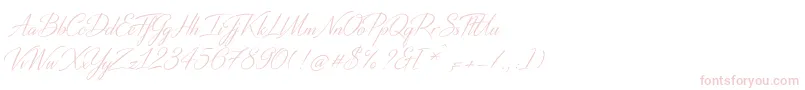 DistantStrokeMedium Font – Pink Fonts on White Background
