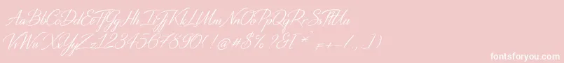 DistantStrokeMedium Font – White Fonts on Pink Background