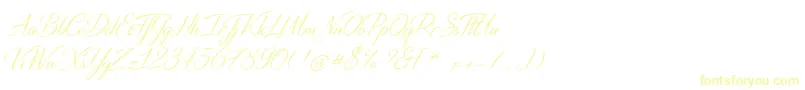 DistantStrokeMedium-Schriftart – Gelbe Schriften