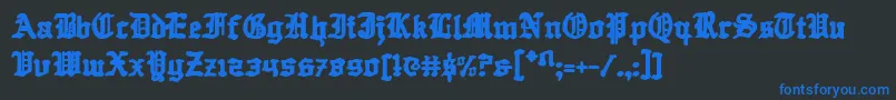 Quest ffy Font – Blue Fonts on Black Background