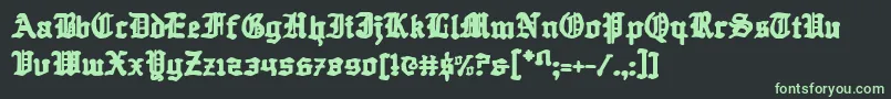 フォントQuest ffy – 黒い背景に緑の文字