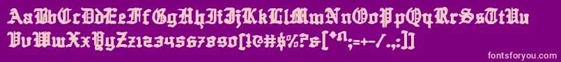 Quest ffy-Schriftart – Rosa Schriften auf violettem Hintergrund