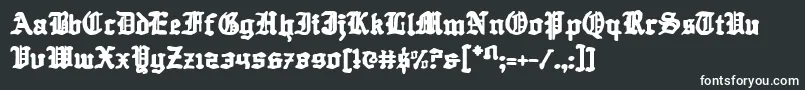 フォントQuest ffy – 黒い背景に白い文字