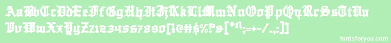 Quest ffy Font – White Fonts on Green Background
