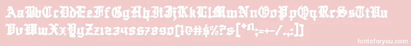 Quest ffy Font – White Fonts on Pink Background