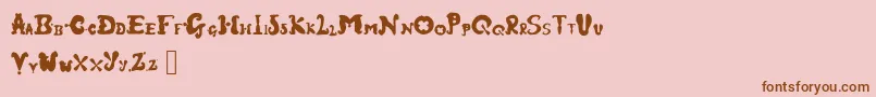 Шрифт Fairground – коричневые шрифты на розовом фоне