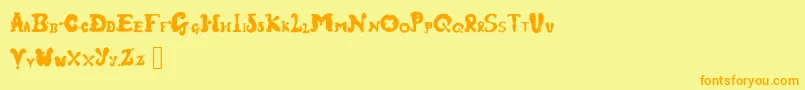 Шрифт Fairground – оранжевые шрифты на жёлтом фоне