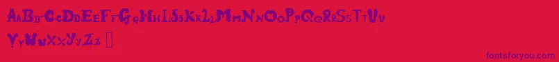 Шрифт Fairground – фиолетовые шрифты на красном фоне