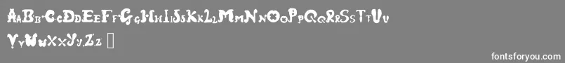 フォントFairground – 灰色の背景に白い文字