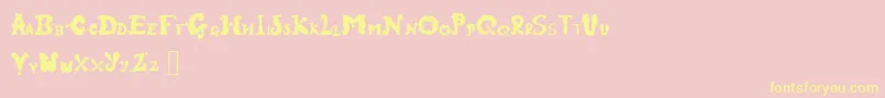 Fairground Font – Yellow Fonts on Pink Background