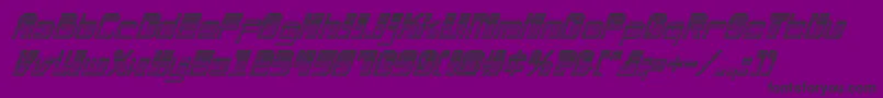 Drosselmeyerchromeital Font – Black Fonts on Purple Background