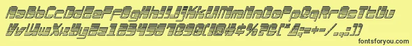 Drosselmeyerchromeital Font – Black Fonts on Yellow Background