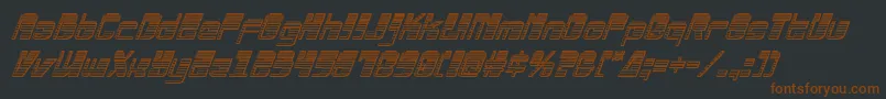 Drosselmeyerchromeital-fontti – ruskeat fontit mustalla taustalla