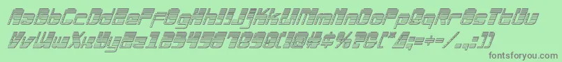 Drosselmeyerchromeital Font – Gray Fonts on Green Background