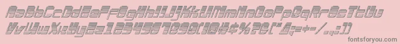 Drosselmeyerchromeital Font – Gray Fonts on Pink Background