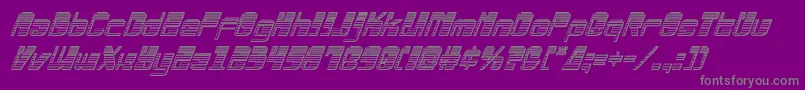 Drosselmeyerchromeital Font – Gray Fonts on Purple Background