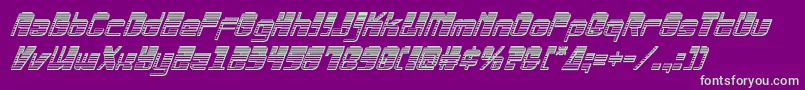 Drosselmeyerchromeital Font – Green Fonts on Purple Background