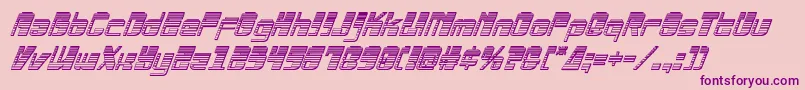 Drosselmeyerchromeital Font – Purple Fonts on Pink Background