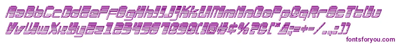 Drosselmeyerchromeital-Schriftart – Violette Schriften auf weißem Hintergrund