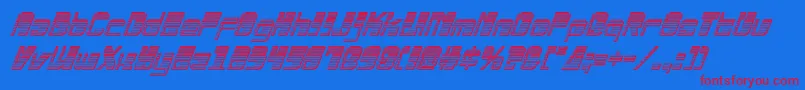 Drosselmeyerchromeital Font – Red Fonts on Blue Background