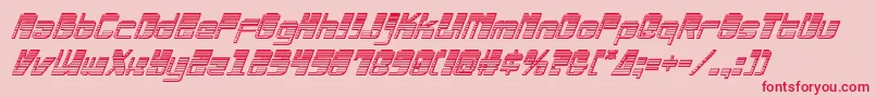 Drosselmeyerchromeital Font – Red Fonts on Pink Background