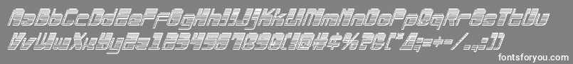 Drosselmeyerchromeital Font – White Fonts on Gray Background