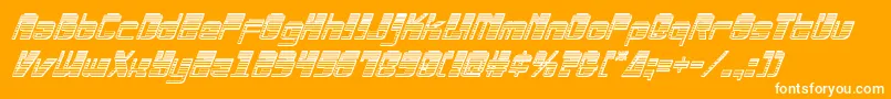 Drosselmeyerchromeital Font – White Fonts on Orange Background