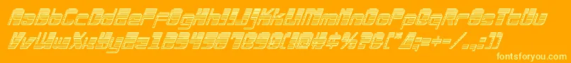 Drosselmeyerchromeital Font – Yellow Fonts on Orange Background