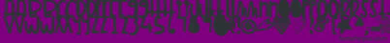 Tunamelt Font – Black Fonts on Purple Background