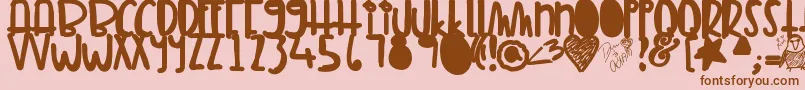 Tunamelt Font – Brown Fonts on Pink Background