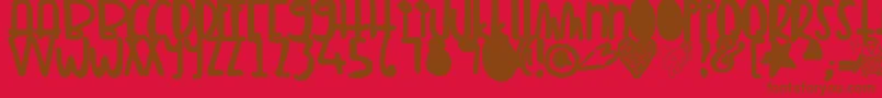 Tunamelt Font – Brown Fonts on Red Background