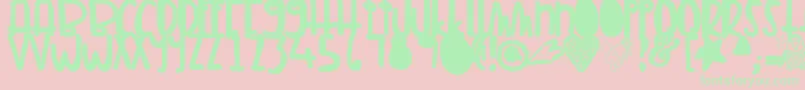 Tunamelt Font – Green Fonts on Pink Background