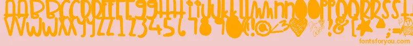 Tunamelt Font – Orange Fonts on Pink Background