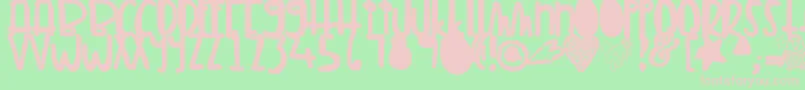 Tunamelt Font – Pink Fonts on Green Background