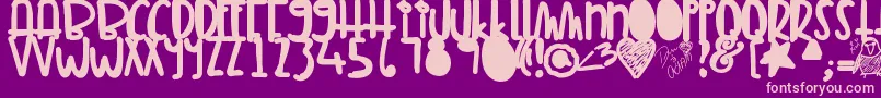 Tunamelt Font – Pink Fonts on Purple Background