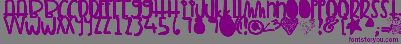 Tunamelt Font – Purple Fonts on Gray Background