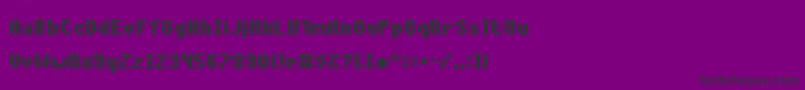 Notalot35-Schriftart – Schwarze Schriften auf violettem Hintergrund