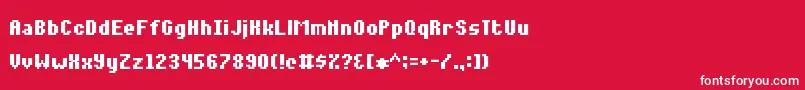 フォントNotalot35 – 赤い背景に白い文字