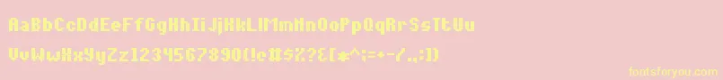 Notalot35 Font – Yellow Fonts on Pink Background