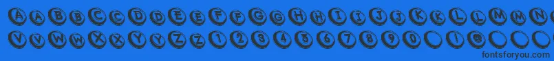 Saiba mais sobre a fonte Com Fonte Com – fontes pretas em um fundo azul
