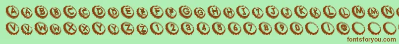 Шрифт Com – коричневые шрифты на зелёном фоне