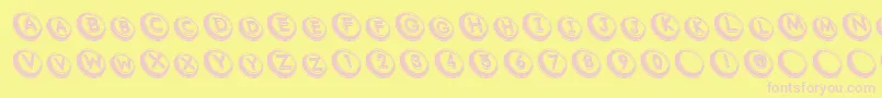 Com Font – Pink Fonts on Yellow Background