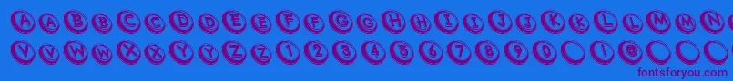 Com-fontti – violetit fontit sinisellä taustalla
