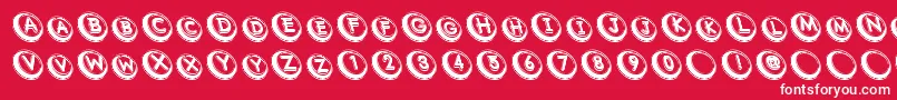 Com Font – White Fonts on Red Background