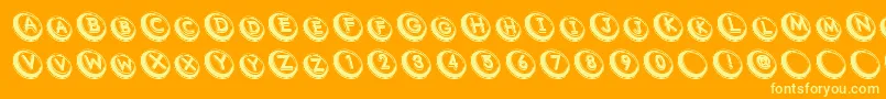 Шрифт Com – жёлтые шрифты на оранжевом фоне