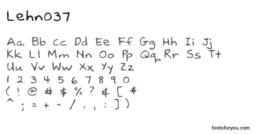 Lehn037フォント–アルファベット、数字、特殊文字