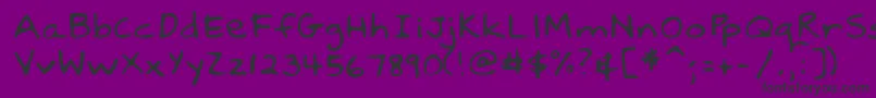 フォントLehn037 – 紫の背景に黒い文字