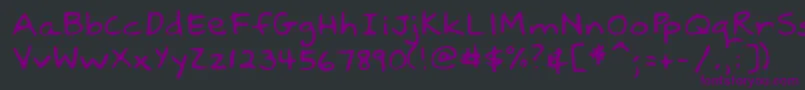 Lehn037 Font – Purple Fonts on Black Background